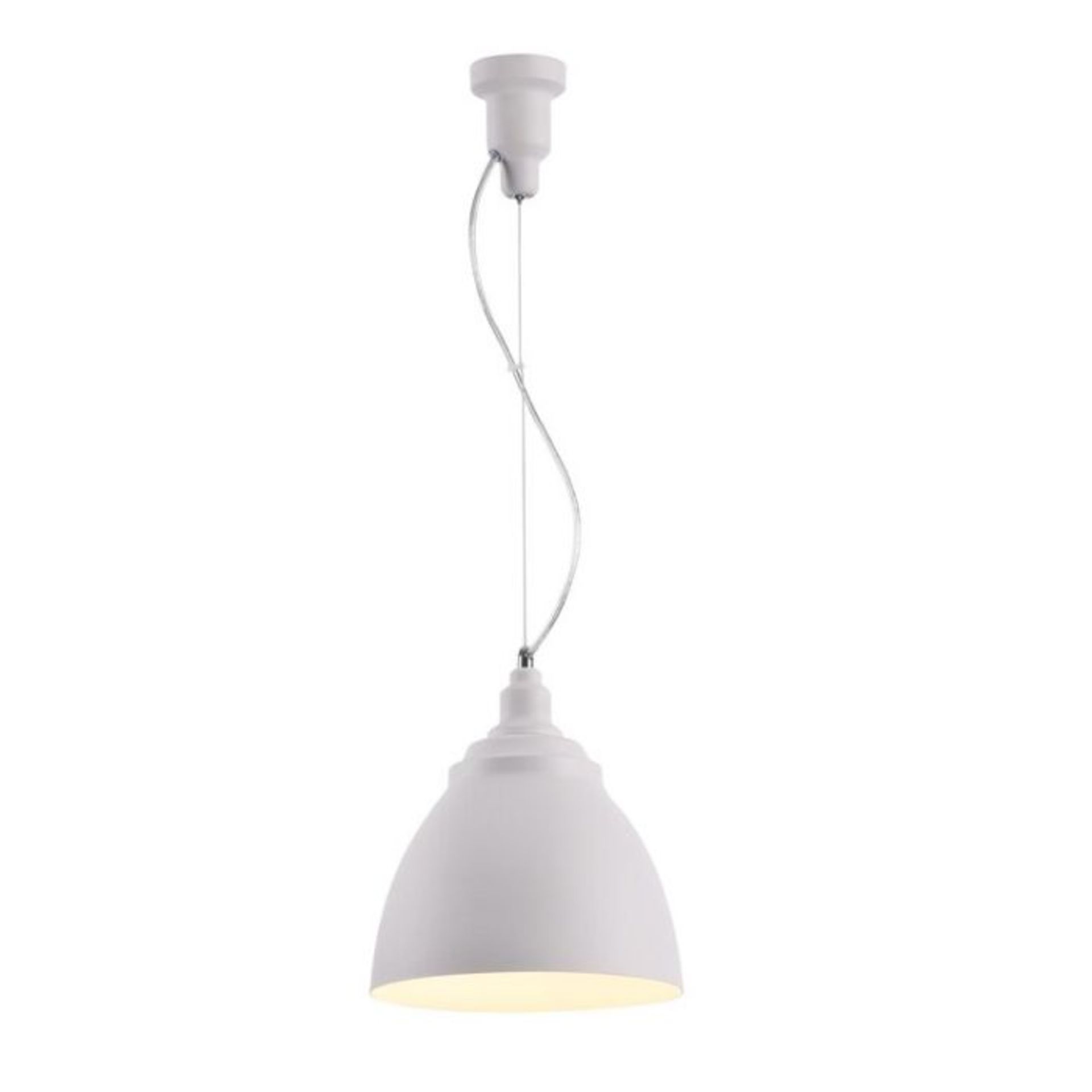 Norden Home, Kevon 1-Light Dome Pendant (WHITE) RRP - £64.24 (U001250970 - 12659/27)