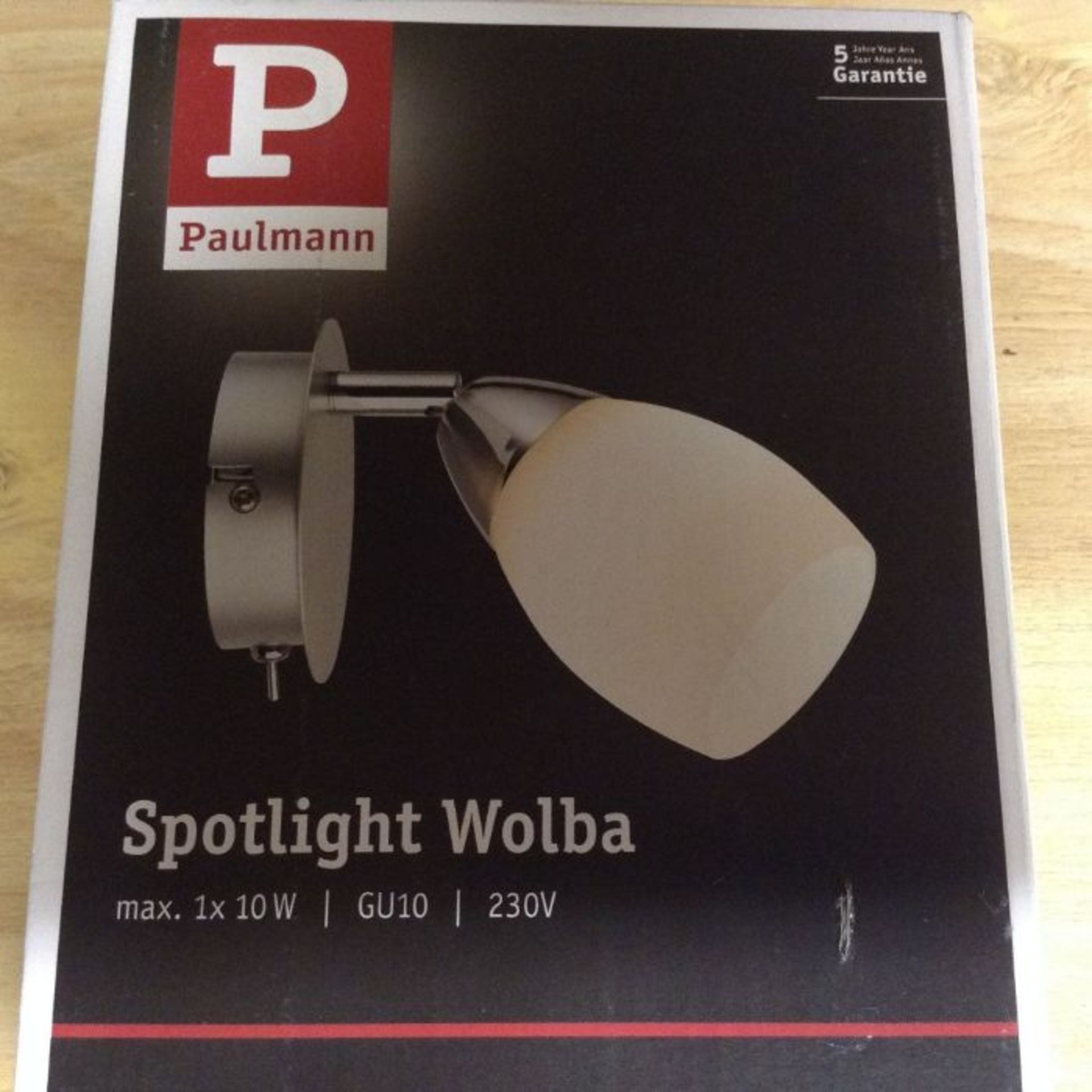 Paulmann, Wandstrahler 1-flammig Wolba RRP - £10.99 (HAZL6400 - 11242/21) 2F