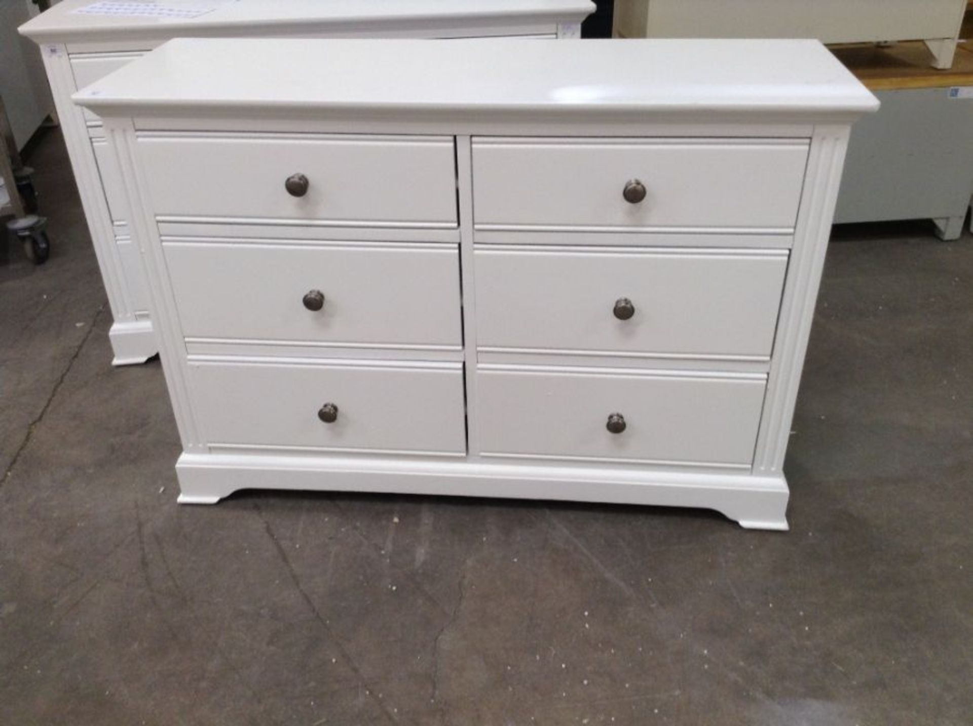 Banbury White Painted 6 Drawer Chest (A146 -BP-6DC-W)(SCRATCHED)