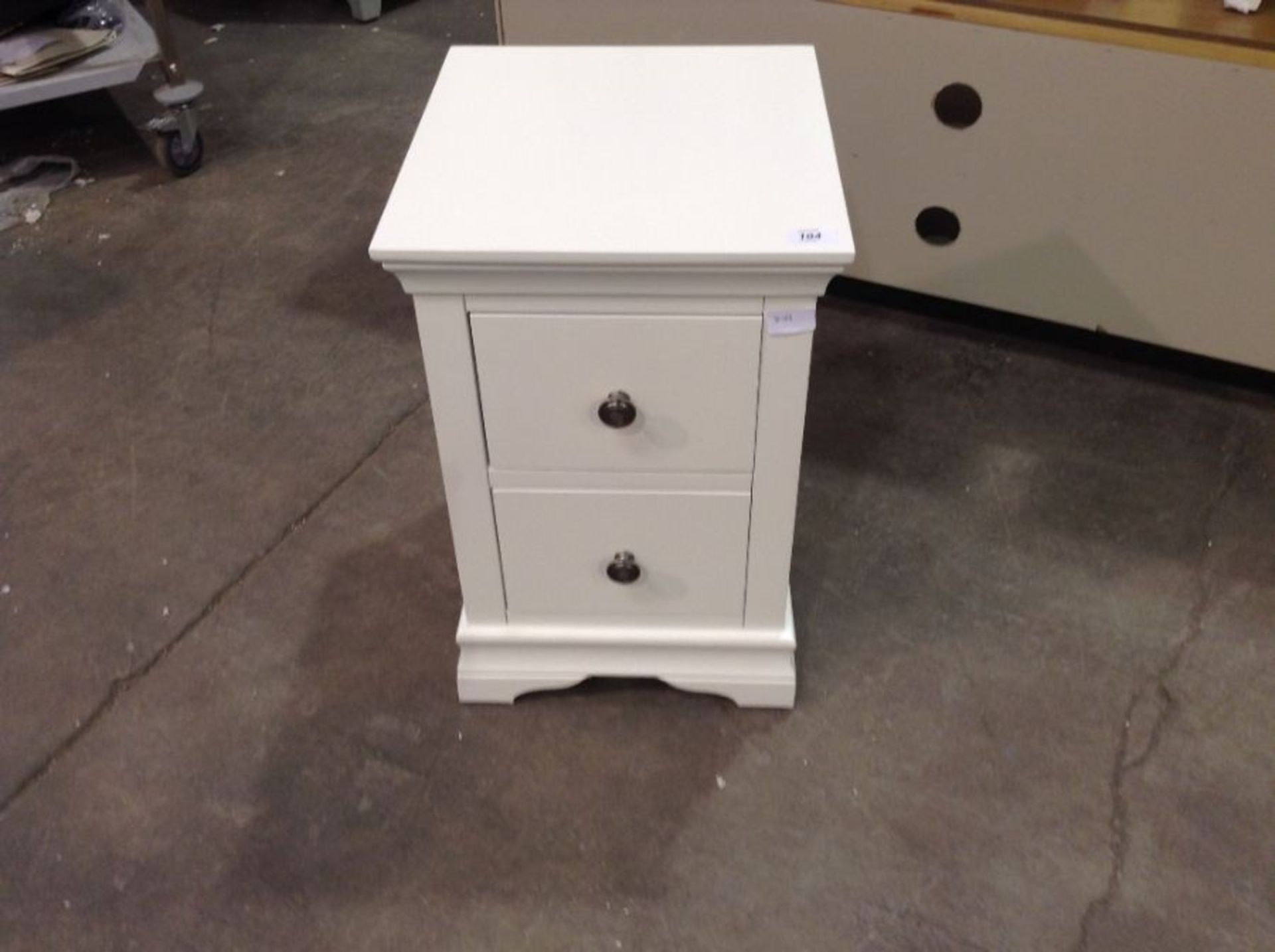 Florence White Painted Bedside Cabinet(B/102 -SW-B