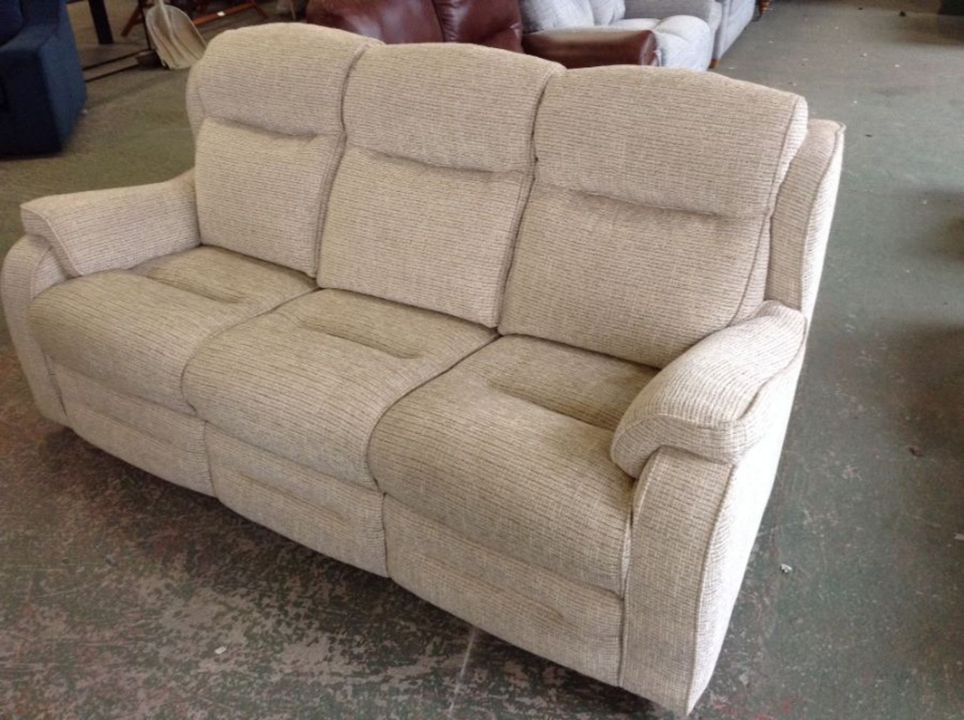 BISCUIT HIGH BACK 3 SEATER SOFA (TROO2237-WOO89638