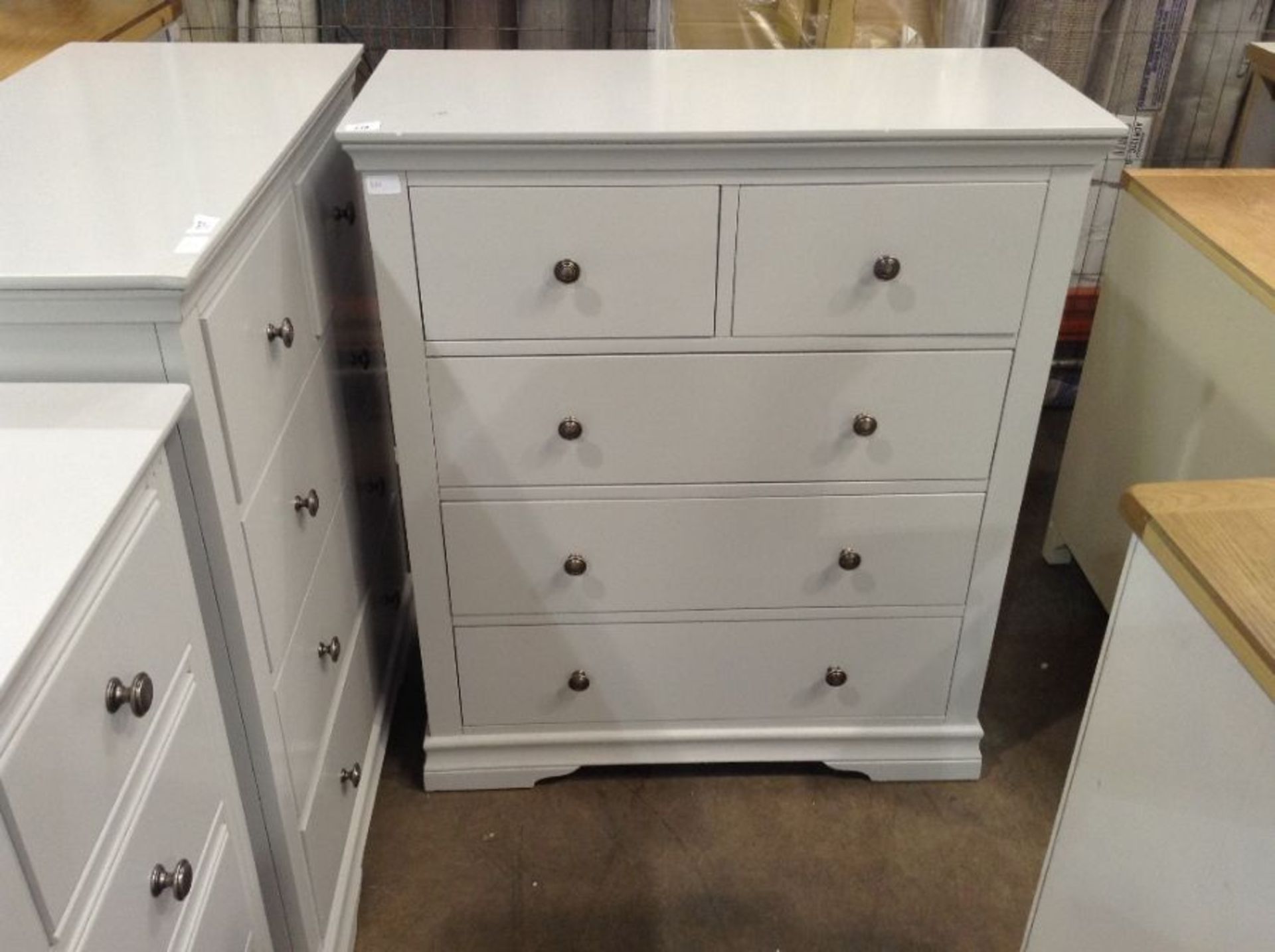 Florence Grey Painted 2 Over 3 Chest(B/24 -SW-2O3-G)(marked)