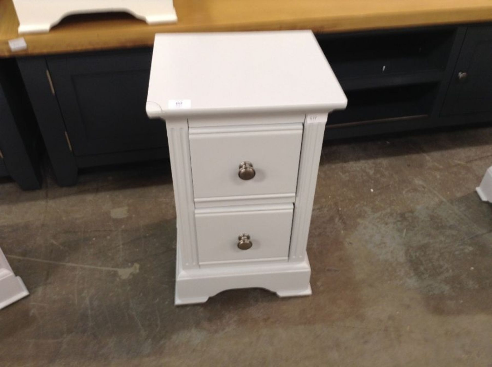 Banbury Grey Painted Small Bedside Table (A17 -BP-SBSC-G)(DAMAGED)