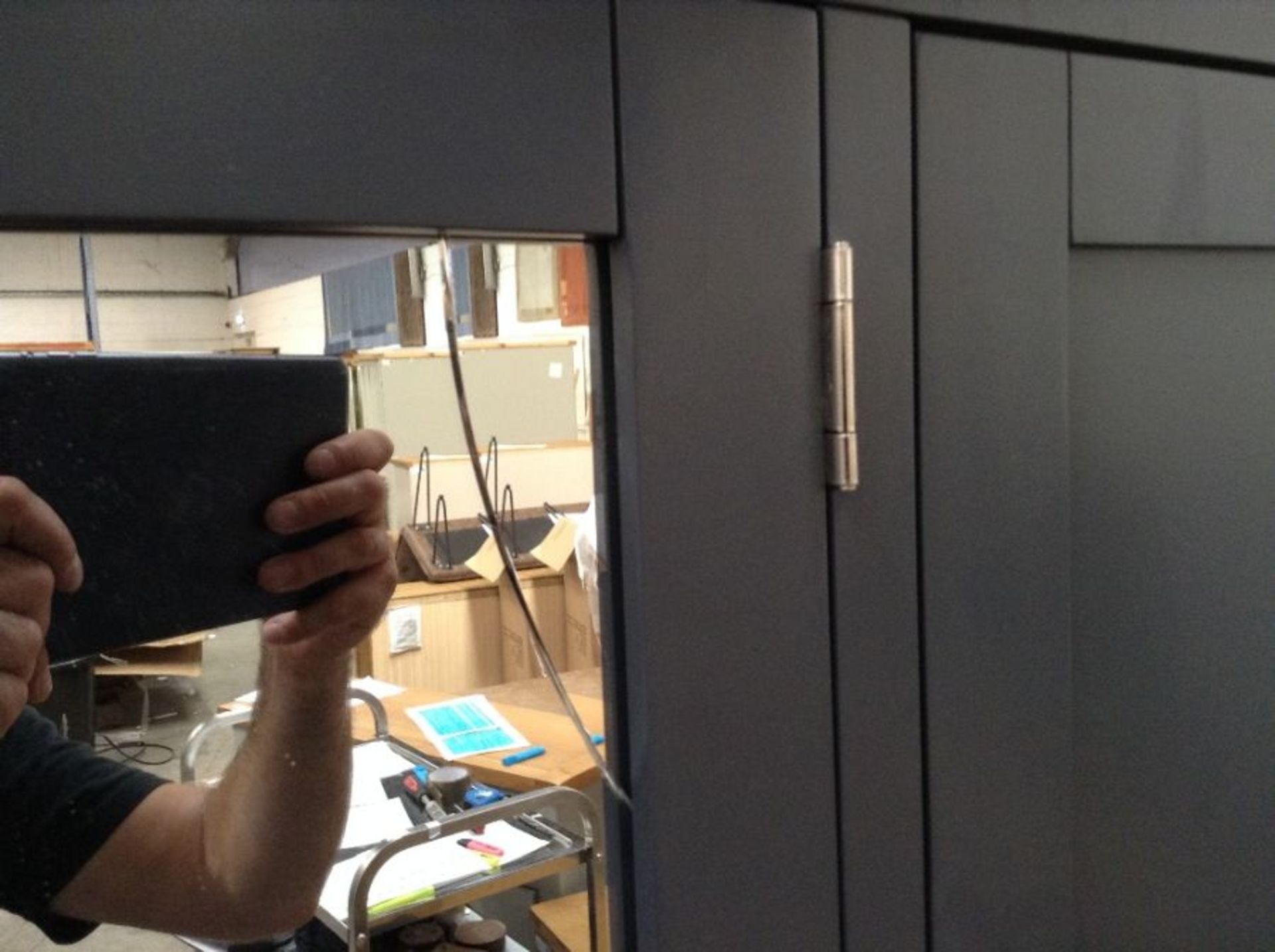 Hampshire Blue Painted Oak Full Hanging Triple Wardrobe (A35 -HP-TWR-B)(DAMAGED) - Image 2 of 2