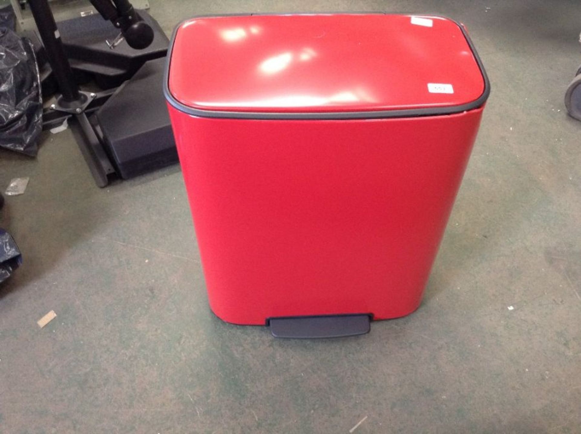 Brabantia Pedal Bin, Steel, Passion Red, Large (60