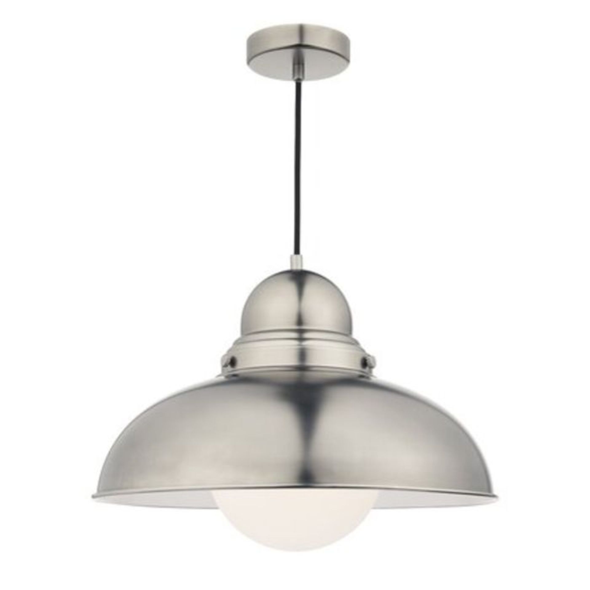 Brambly Cottage, Jamie 1-Light Dome Pendant (ANTIQUE CHROME) - RRP £70.99 (DLI4520 - 17267/31)