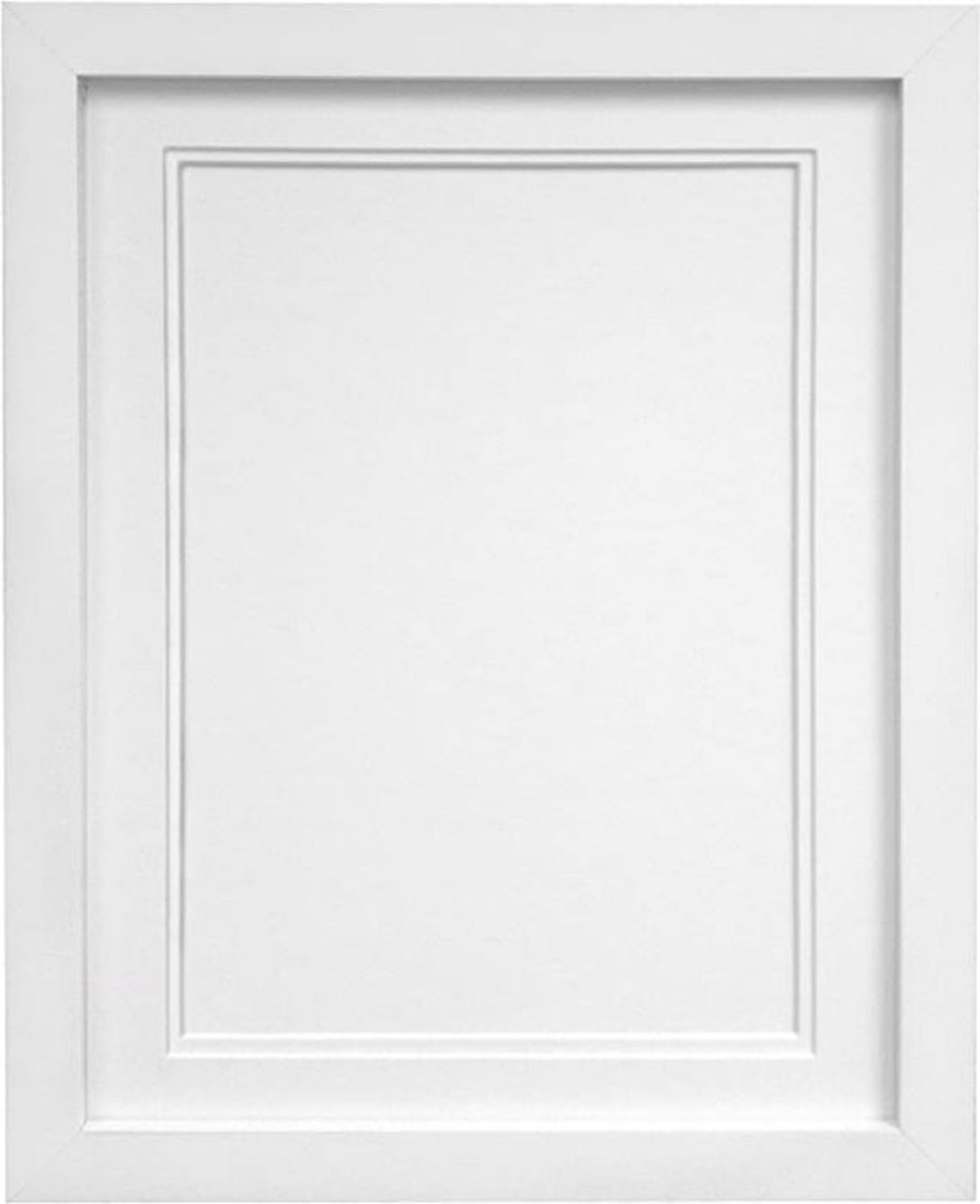 FRAMES BY POST H7 Picture Photo Frame, Wood, White with White Double Mount, A3 Image Size A4 -