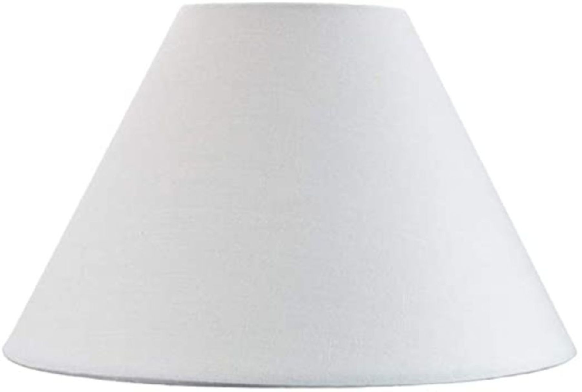 Traditional 10" White Cotton Coolie Lampshade Suitable for Table Lamp or Pendant by Happy - Image 2 of 2