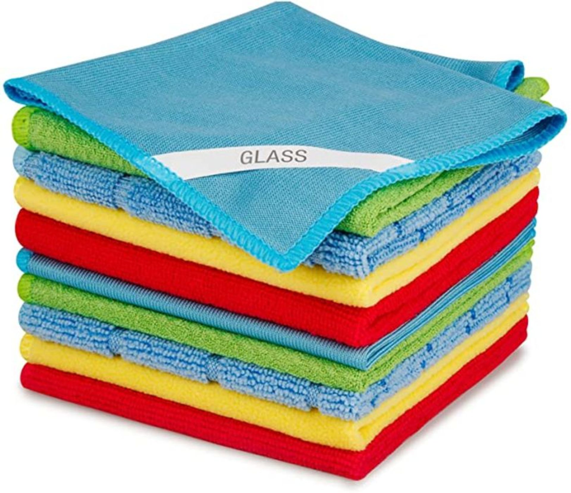 SEVENMAX Microfibre Cleaning Cloths, Multifunctional Cleaning Towels 10 Pack Rags with Label for