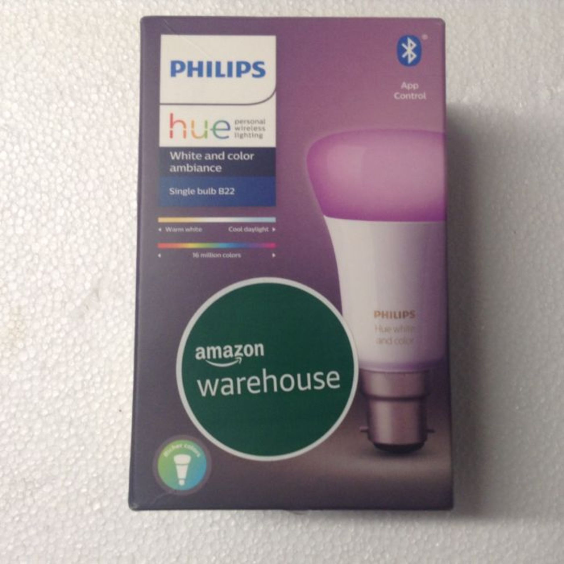 Philips Hue White and Colour Ambiance Single Smart Bulb LED [B22 Bayonet Cap] with Bluetooth., Works