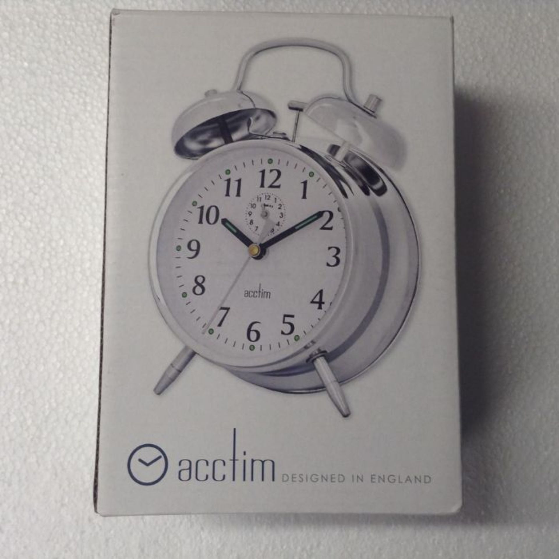 Acctim 12627 Saxon Alarm Clock, Chrome - RRP £9.21 (LPNWE066543866 - AM030821 - 15 - 121)