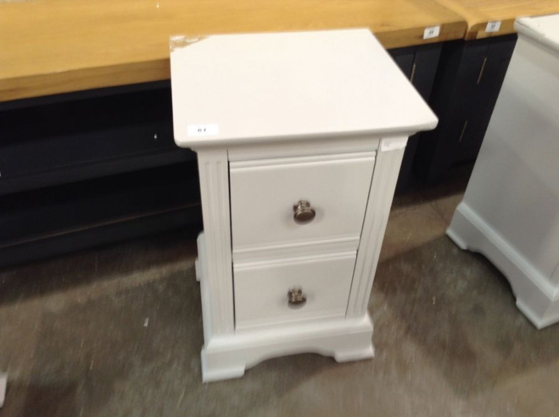 Banbury Grey Painted Small Bedside Table (A6 -BP-S