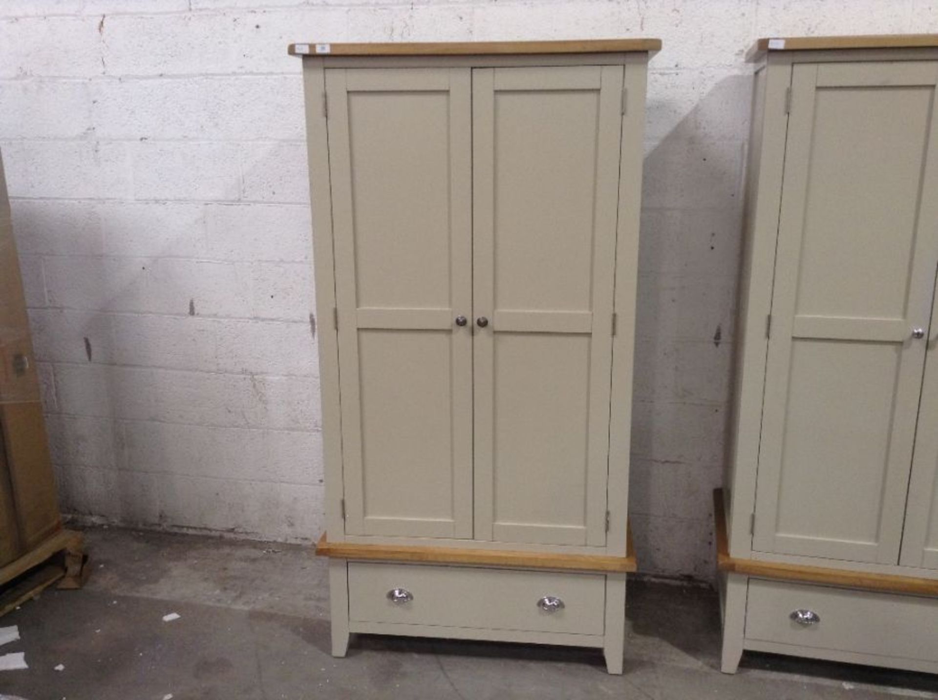 Chester Grey Painted Oak Gents 2 Door 1 Drawer War