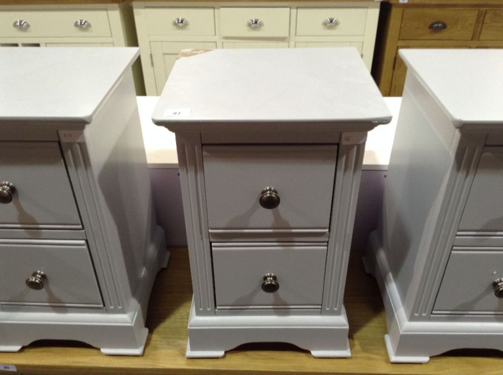 Banbury Grey Painted Small Bedside Table (A6 -BP-S - Image 3 of 5