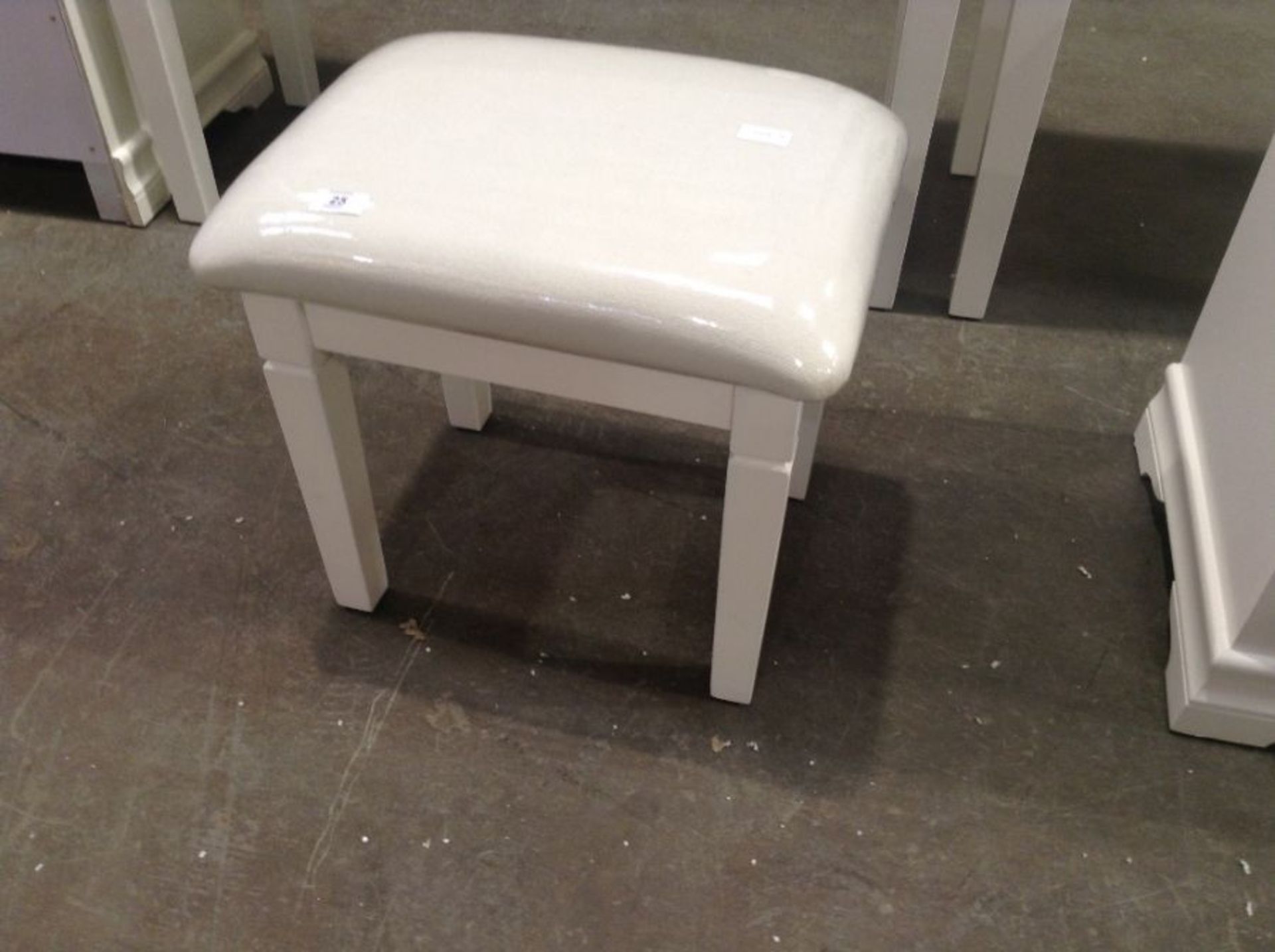 Florence White Painted Dressing Stool(C/50 -SW-ST-W)