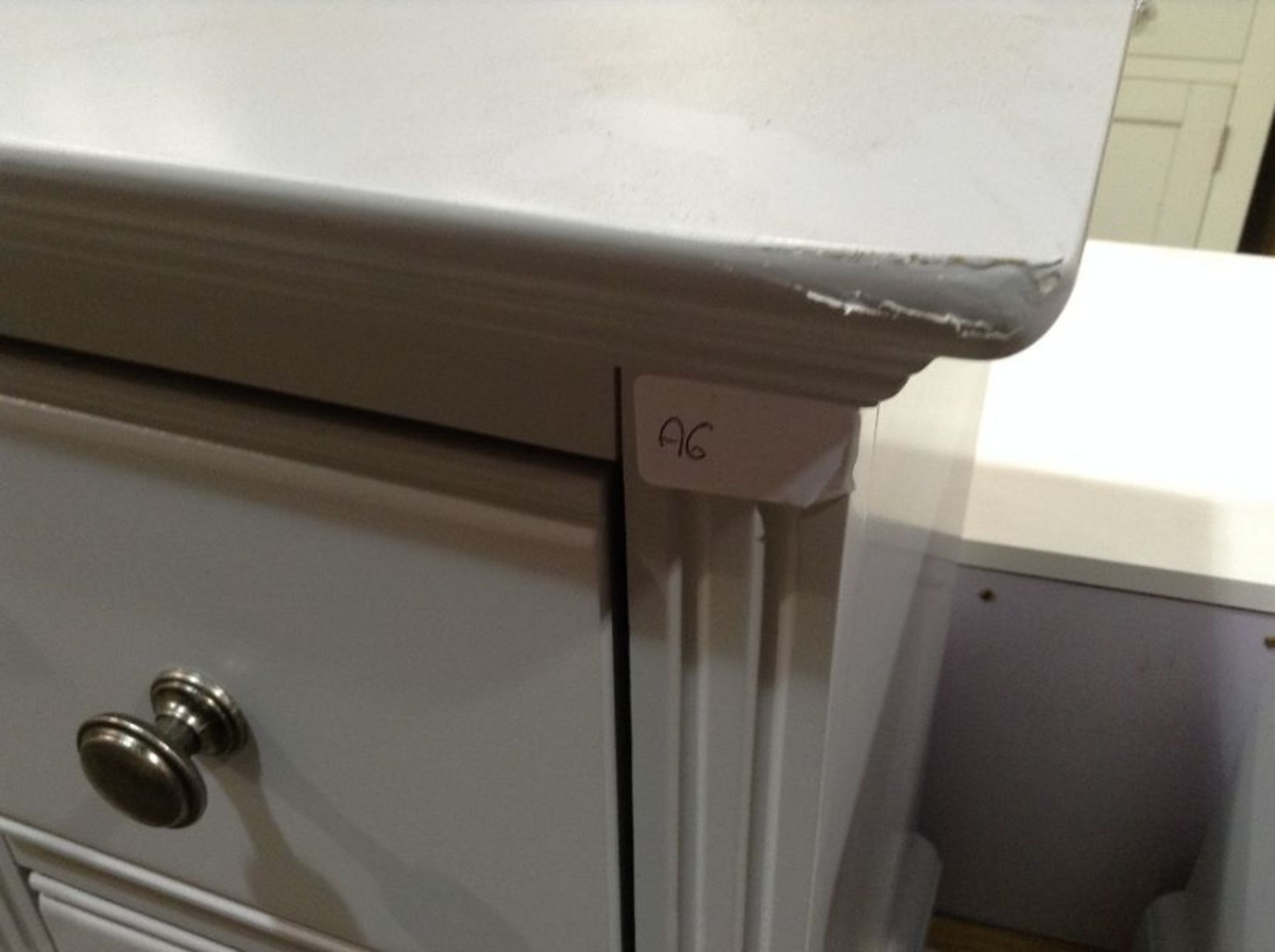 Banbury Grey Painted Small Bedside Table (A6 -BP-S - Image 4 of 5