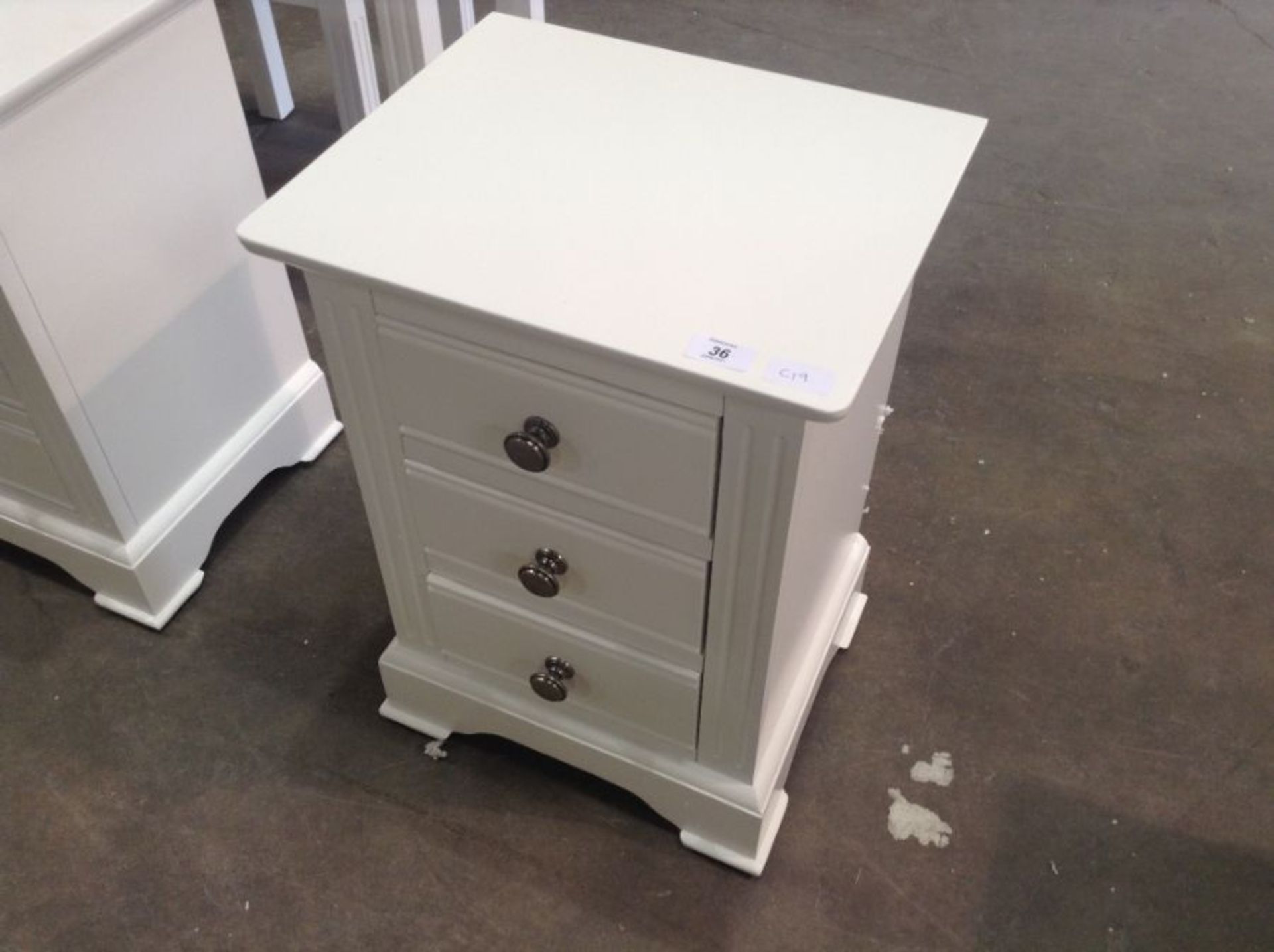 Banbury White Painted Large Bedside Table(C/19 -BP-LBSC-W)