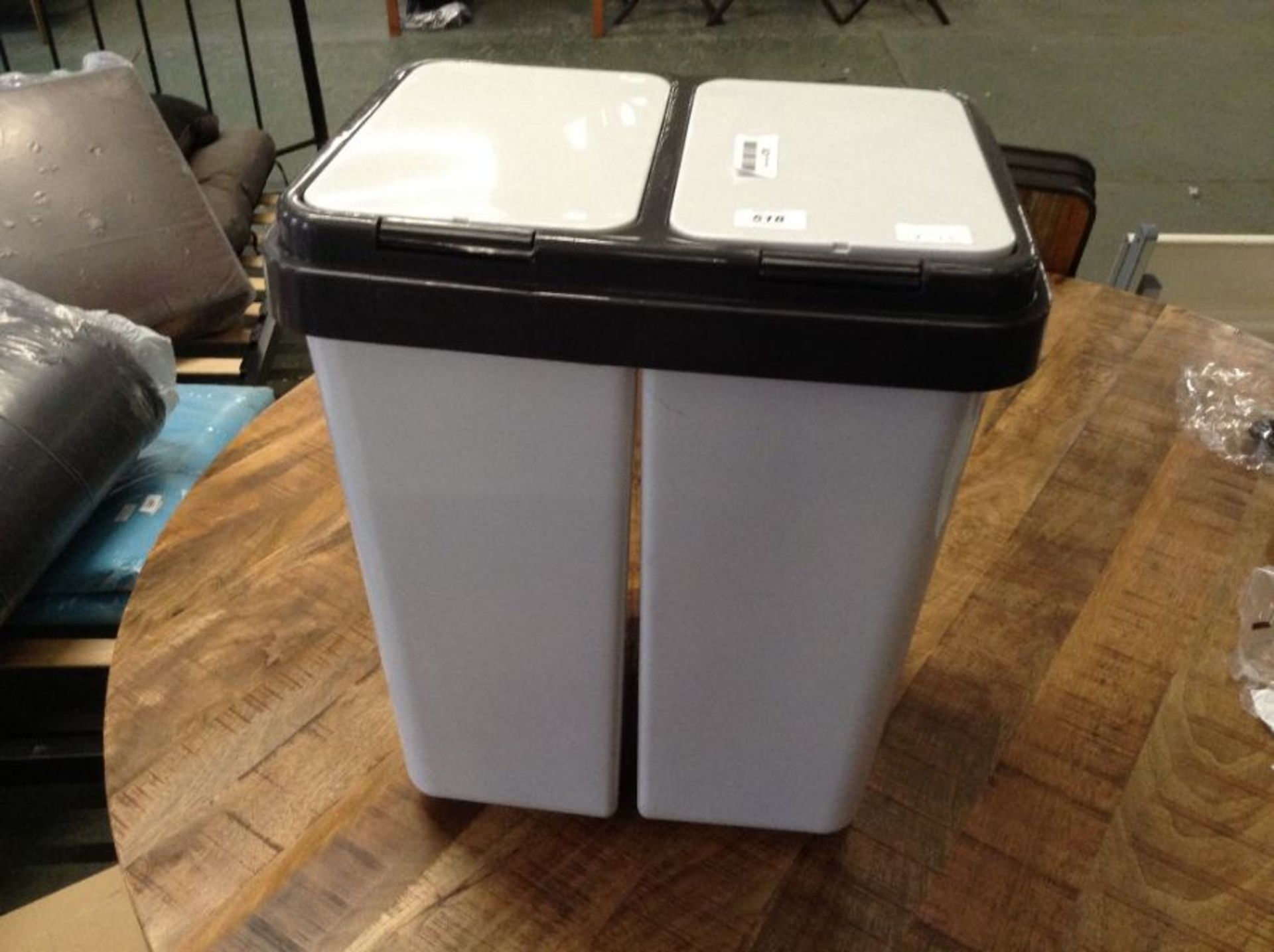 axentia Double Recycling Waste Bin, 2 x 23 L Twin