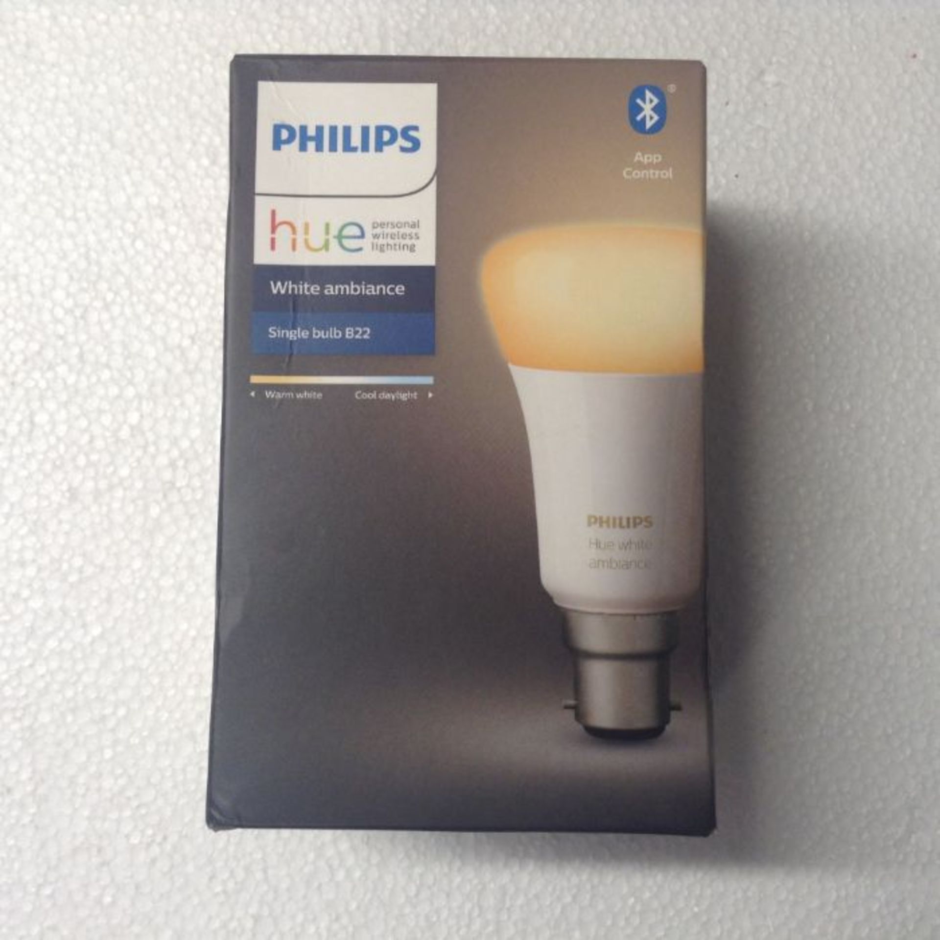 Philips Hue White Ambiance Single Smart Bulb LED [B22 Bayonet Cap] with Bluetooth. Works with