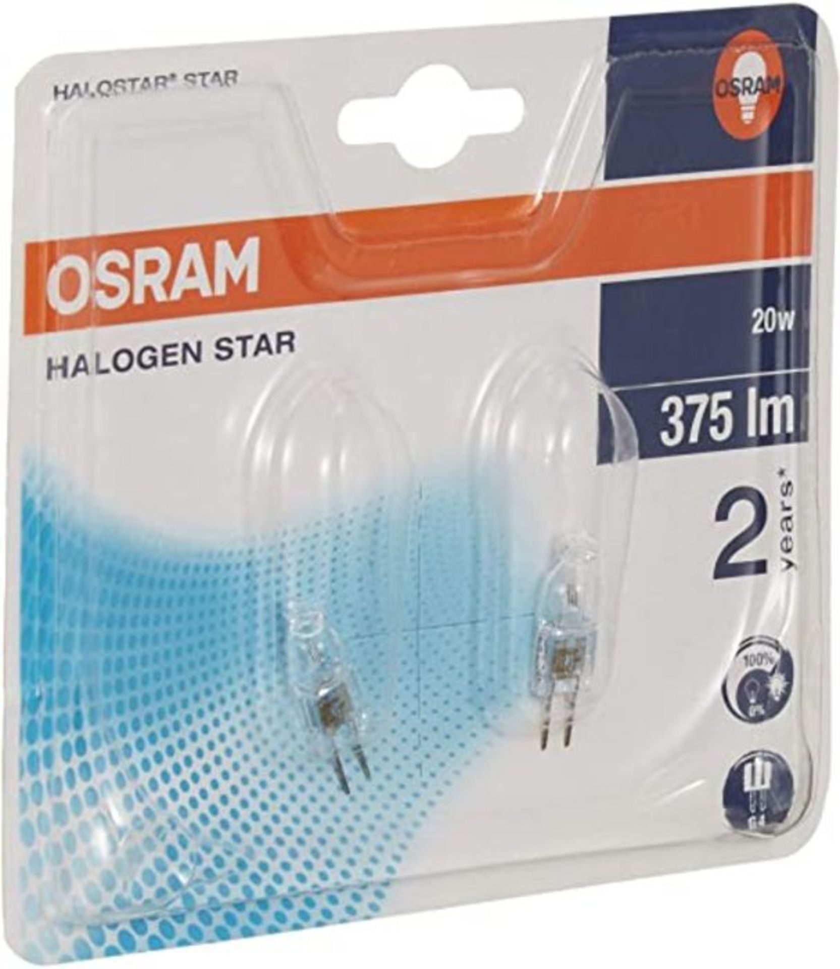 OSRAM Halogen-pin-base / HALOSTAR /G4-socket / dimmable /12 Volt/ 20 Watt / warmwhite - 2800K/