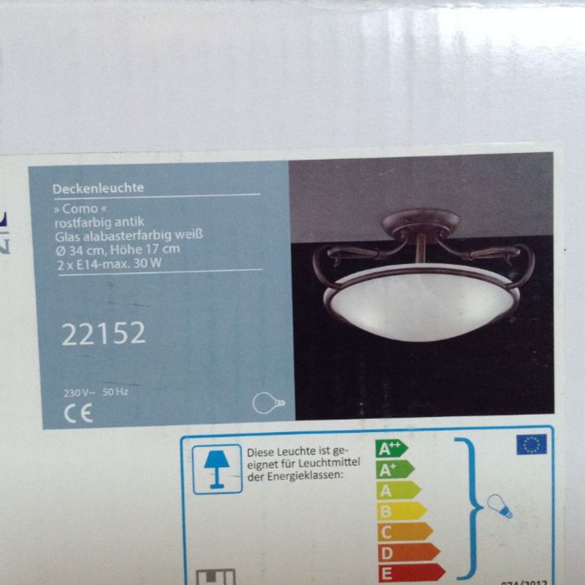 dCor design Semi Flush Ceiling Light (BROWN BASE & WHITE SHADE) - RRP £110.56 (DNOR7330 - 6695/14)