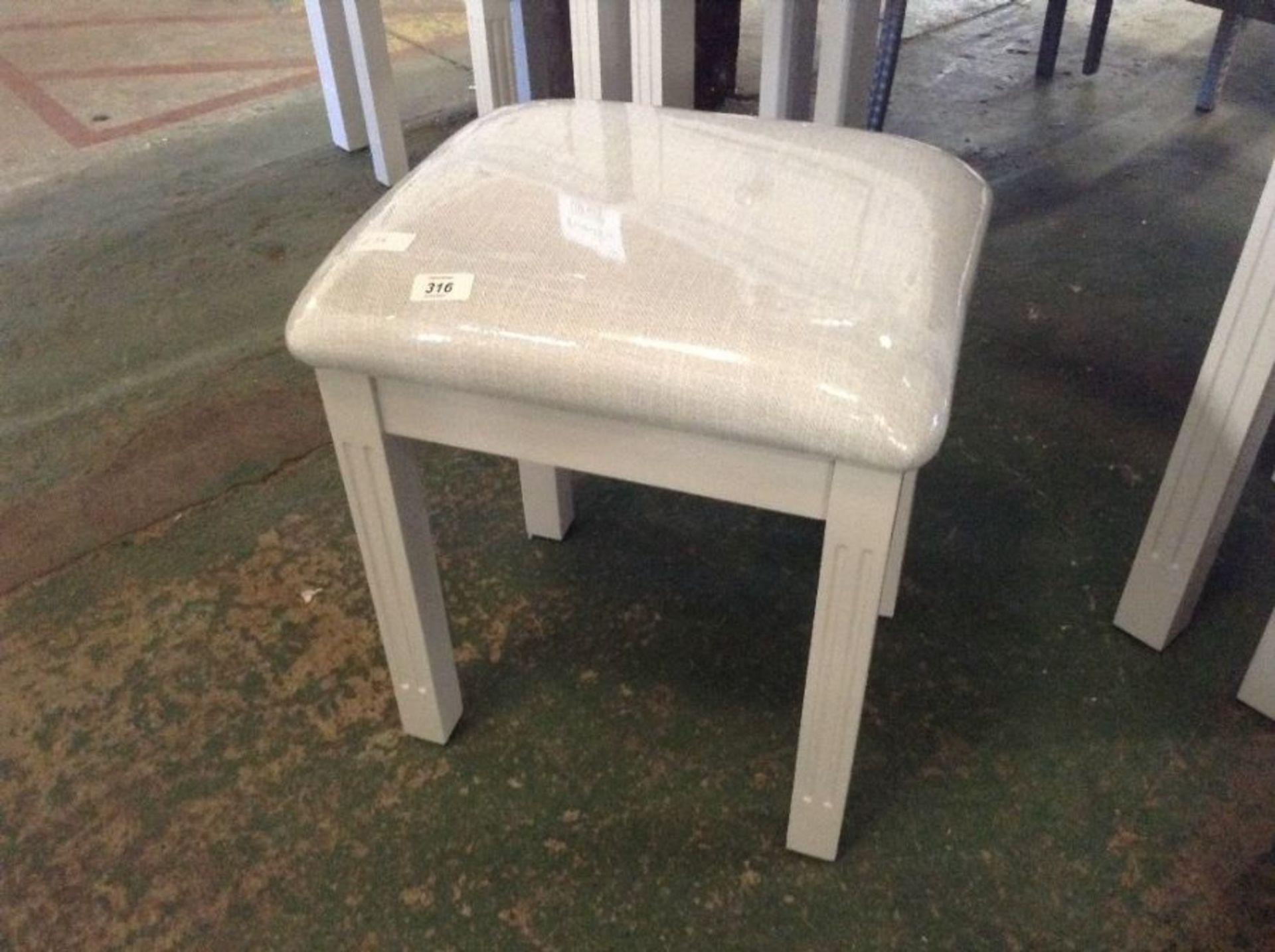 Banbury Grey Painted Stool(E/54 -BP-ST-G)