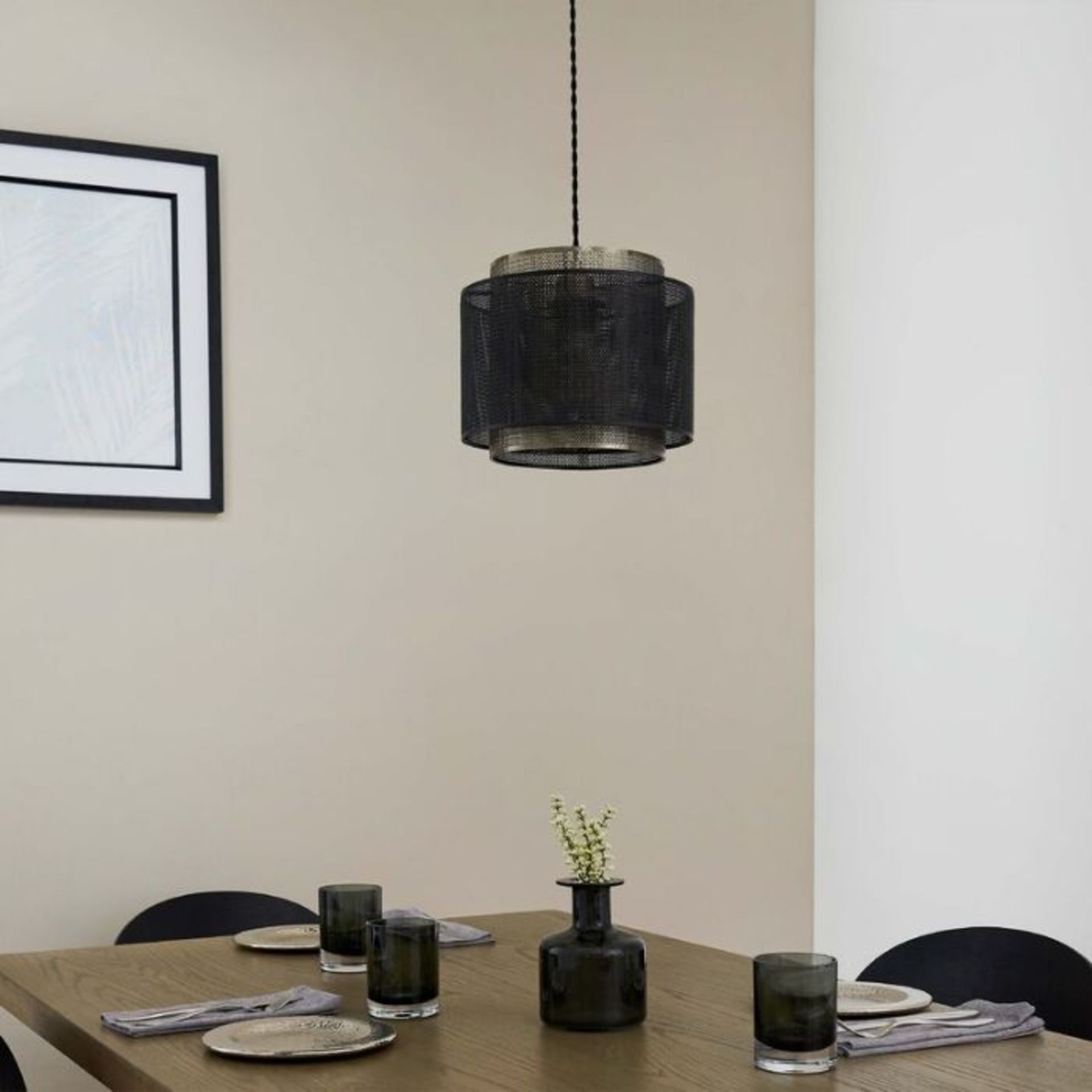 Endon Lighting Plexus Non Electric Metal Drum Pendant Shade - RRP £39.99 (UEL5171 - 13406/6)