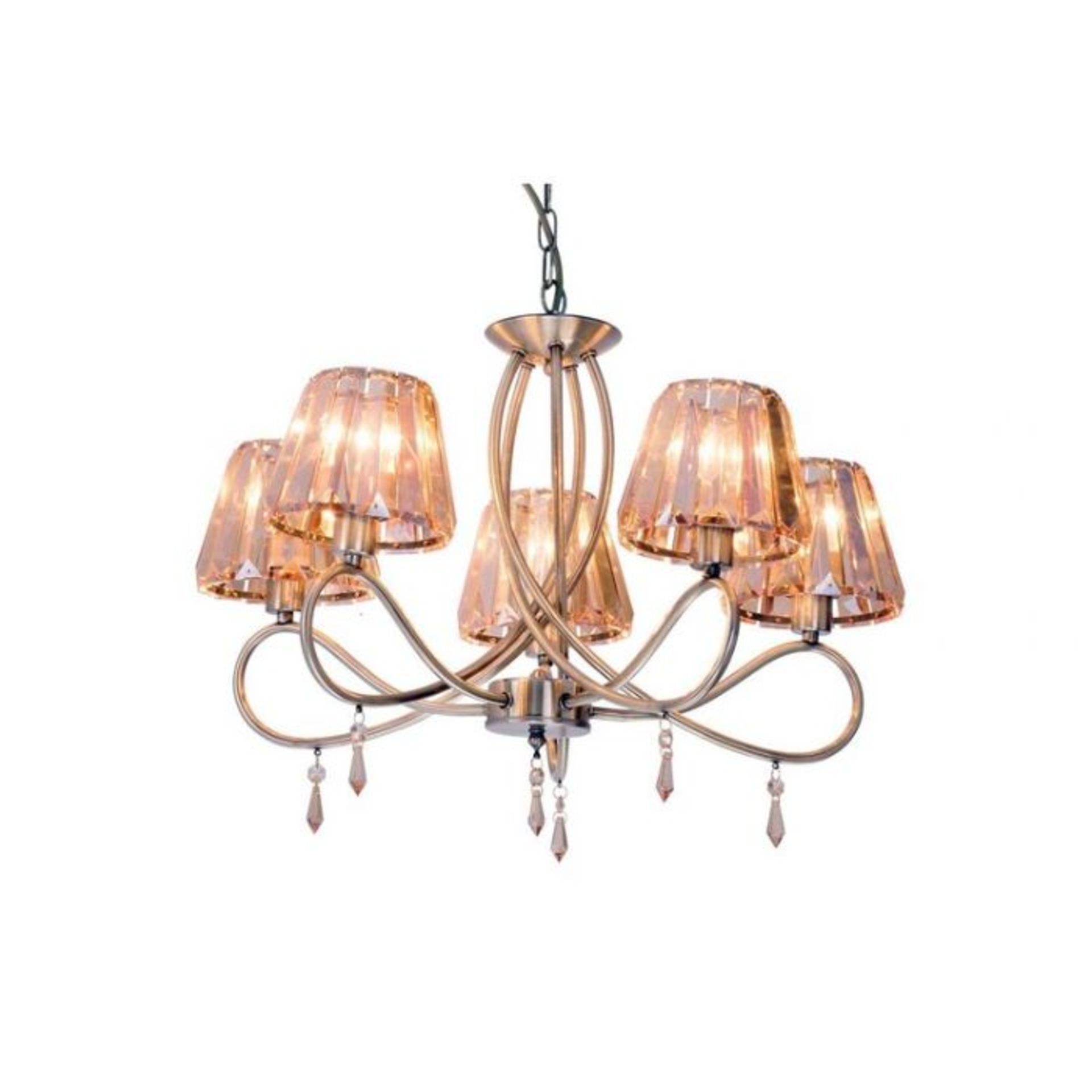 Canora Grey, Bridges 5-Light Shaded Chandelier (ANTIQUE BRASS) - RRP £216.99 (NCWT1021 - 17267/2)