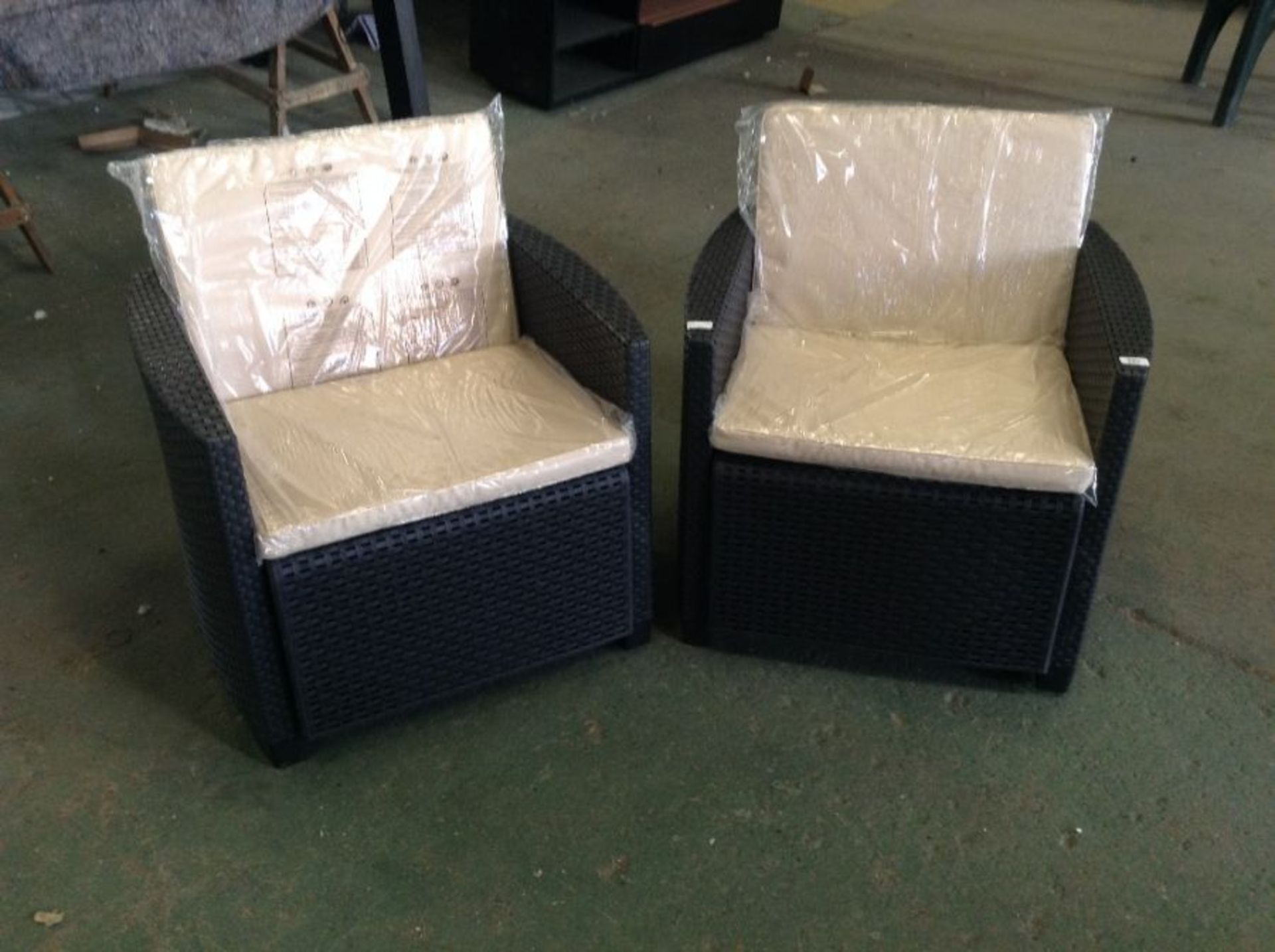 PAIR RATTAN CHAIRS (23937/4)