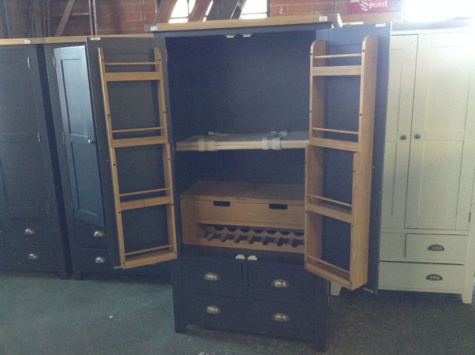 Hampshire Blue Large Larder Unit (DAMAGE) - Image 2 of 3