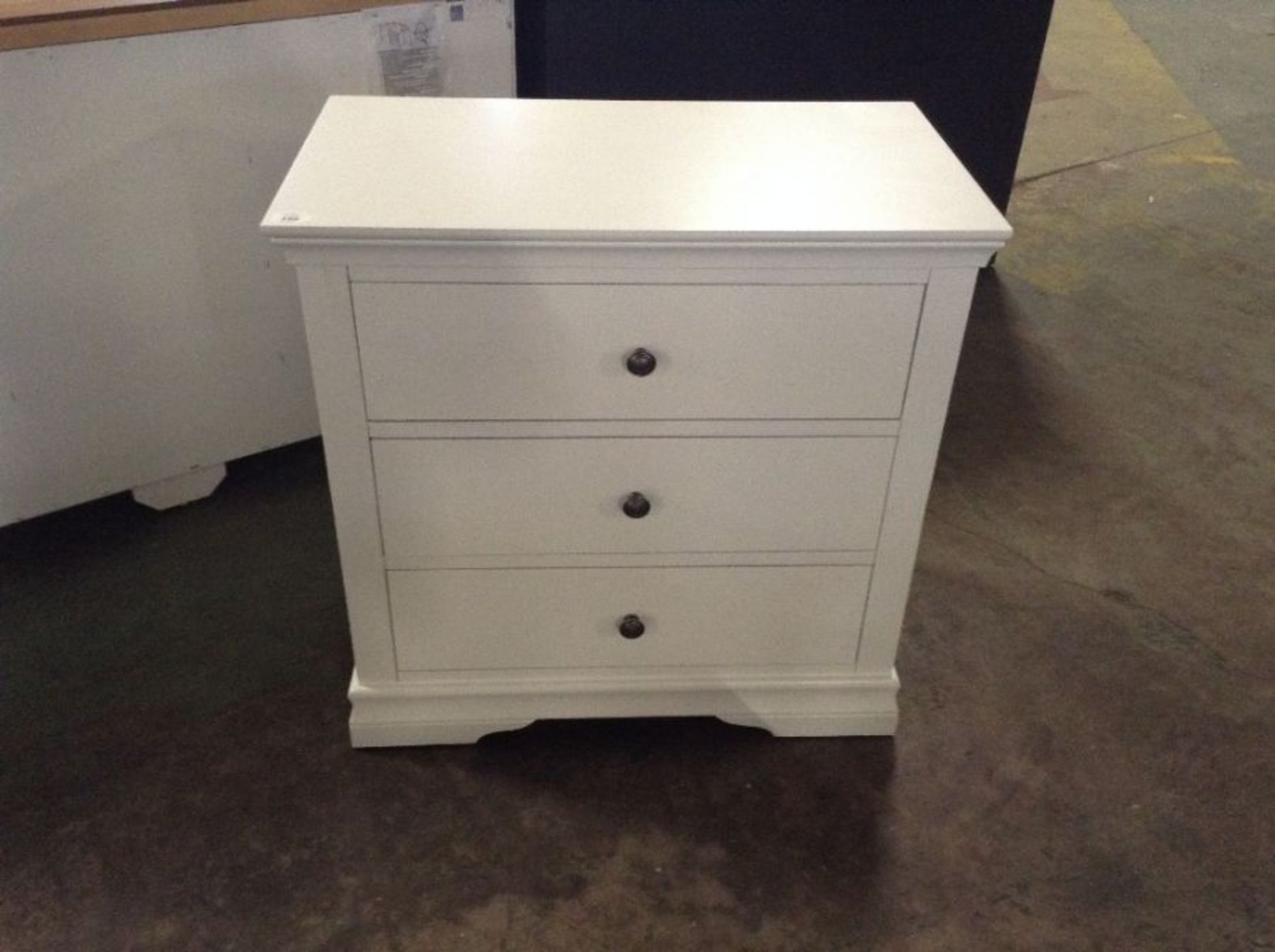FLORENCE WHITE 3 DRAWER CHEST