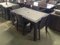 PLASTIC TABLE AND4CHAIRS (23689/9 23689/8)