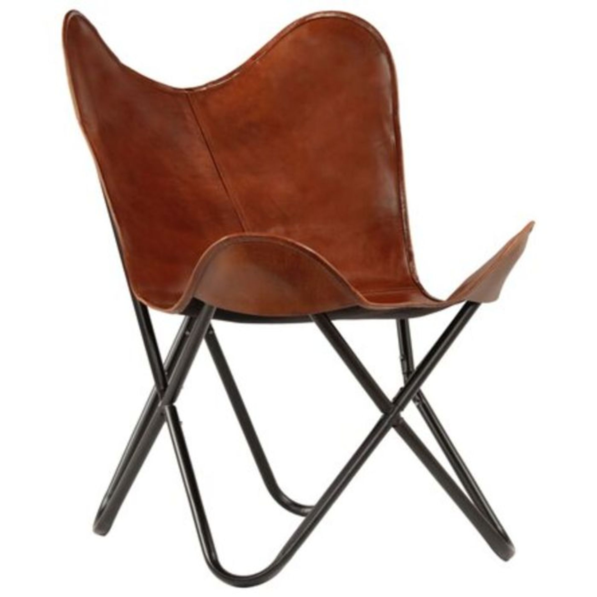 Lesli Living, Buffalo Butterfly Chair (TAN LEATHER) - RRP £128.99(GLLE1111 - 23905/24)