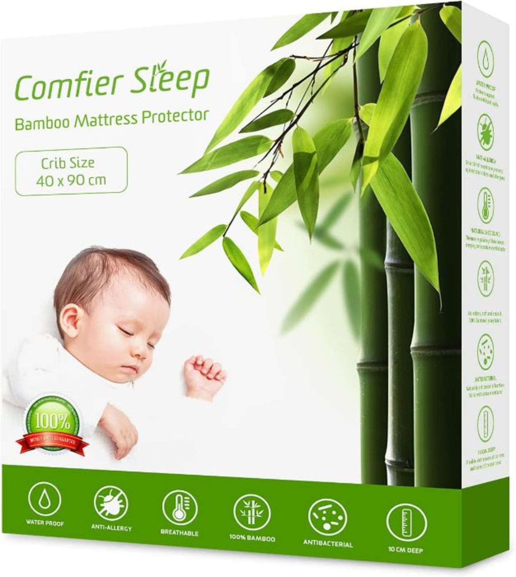 Comfier Sleep Super Soft Waterproof Crib 50x90 cm
