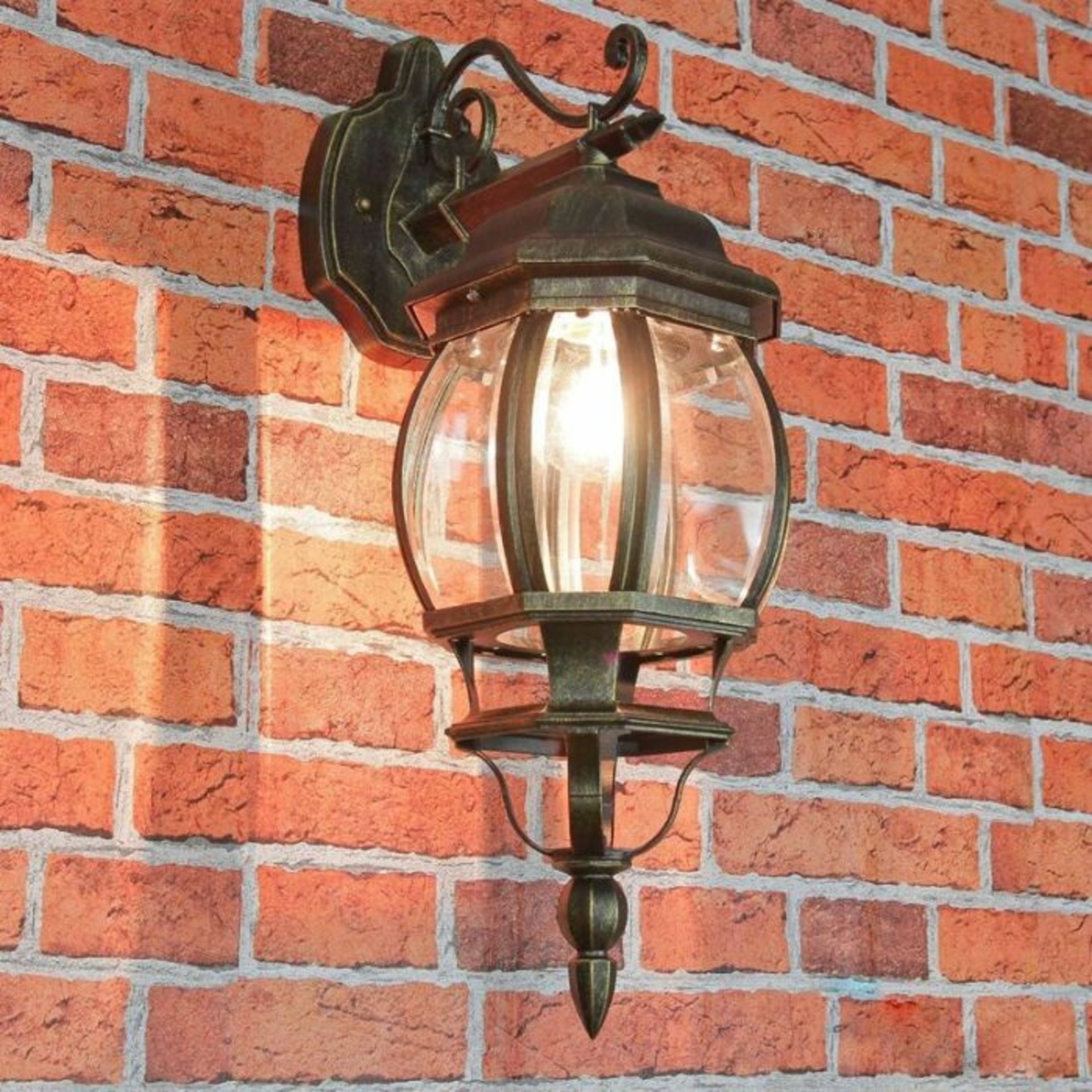 Rosalind Wheeler, Applegate 1-Light Outdoor Wall Lantern (ANTIQUE GOLD) - RRP £44.99 (DCOO2378 -