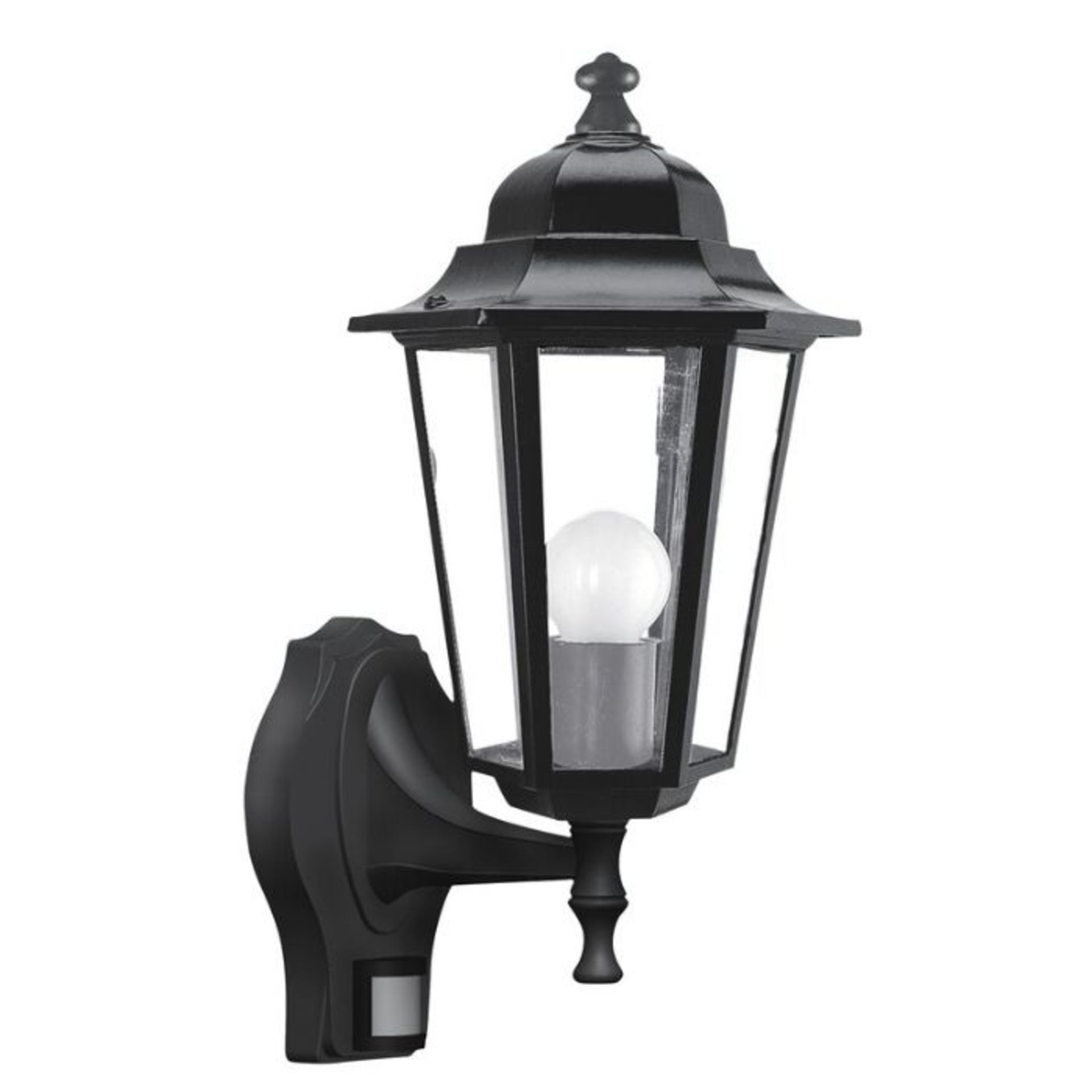 Rabalux, Velence Outdoor Wall Lantern with PIR Sensor (BLACK) - RRP £55.99 (RXB10352 - 12612/36)