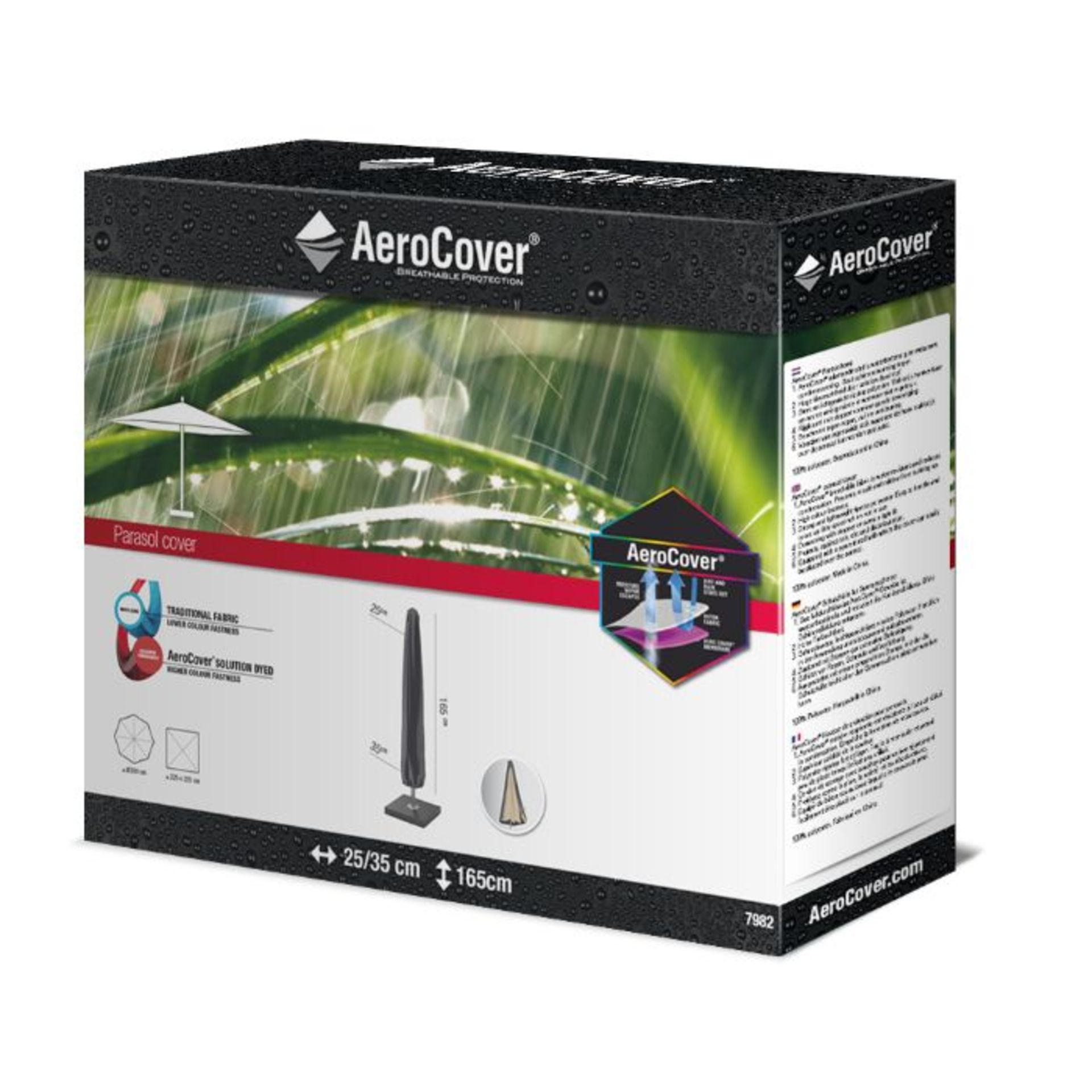 Areocover Garden Parasol Cover (H 165cm x W 35cm x D 25cm)