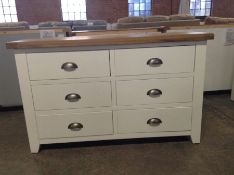 Hampshire White Painted Oak 6 Drawer Chest (G/20 -