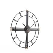 Williston Forge, Wahkon Silent Wall Clocks (BLACK/GOLD) (50CM) - RRP £79.99(HGKS4346 - 23905/34)