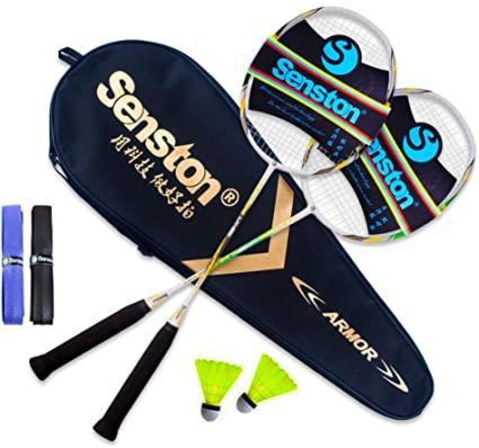 Senston Badminton Set 2 Pieces Carbon Alloy Badminton Racket £47.48 RRP