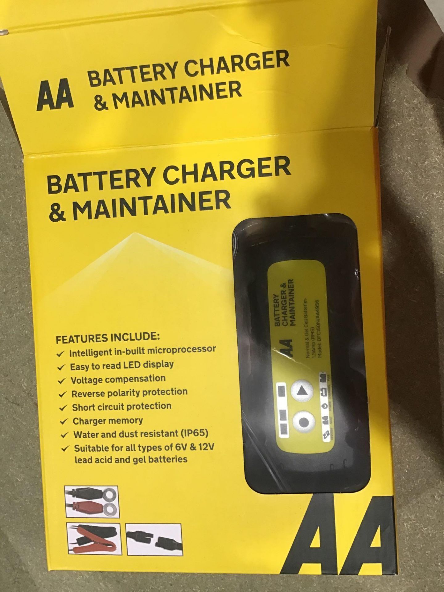 AA 1.5 Amp 6 V/12 V Car Battery Charger Maintainer AA4956 UK Plug Fully Automatic - £27.45 RRP - Image 2 of 4