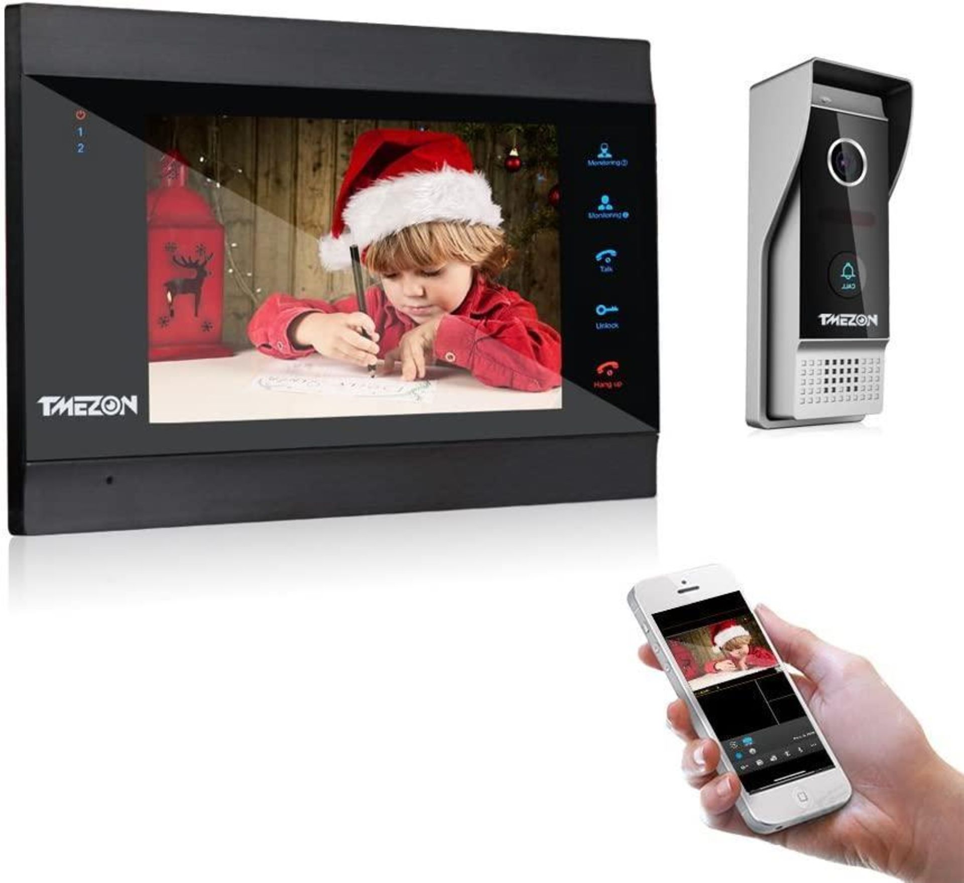 TMEZON 7" Wireless/Wifi Smart IP Video Door Phone Intercom System with Wired Door Camera £174.00 RRP
