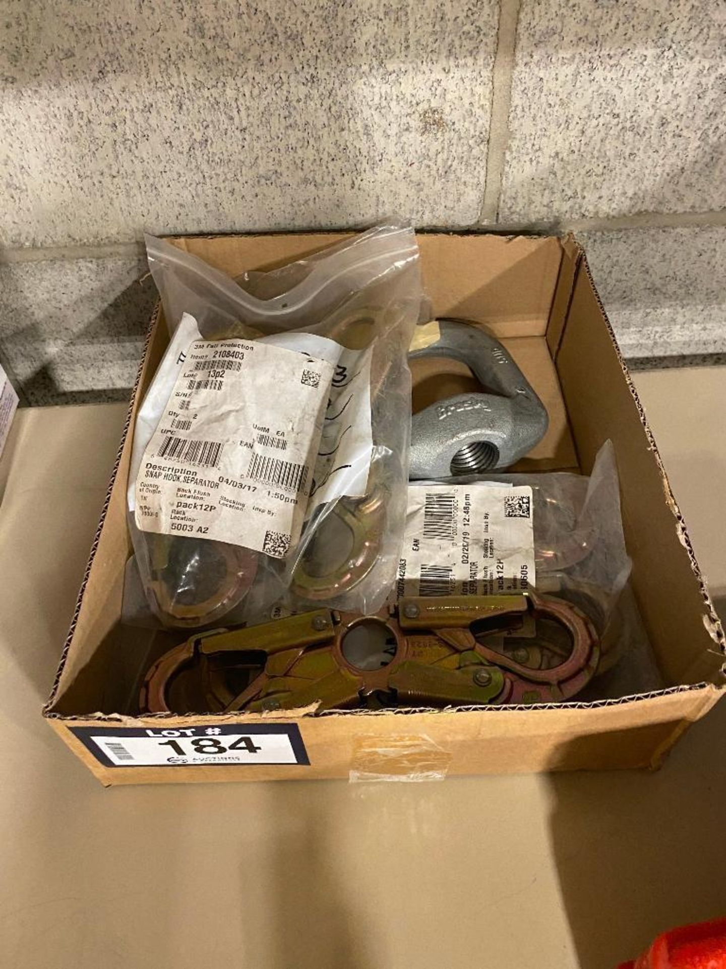 Box of Asst. Fall Protection Clips etc.