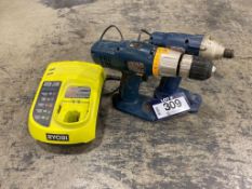 Lot of (2) Asst. Ryobi Cordless Drills w/ Battery Charger (No Batteries)