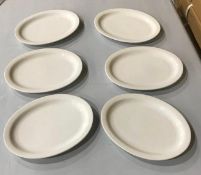 10" OVAL NARROW RIM PLATTER, JOHNSON ROSE 90028, BOX OF 6 - NEW