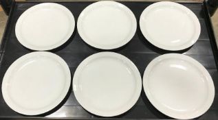 9" NARROW RIM DINNER PLATES. JOHNSON ROSE 90900, BOX OF 6 - NEW