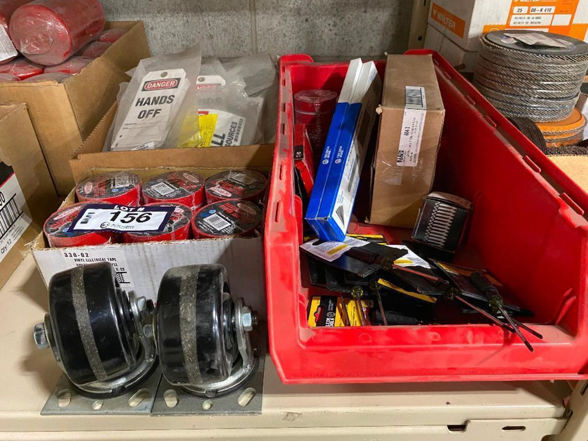 Lot of Asst. Electrical Tape, Screwdrivers, Tags, etc.