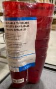 12OZ RED PLASTIC TUMBLERS - PKG OF 12 - NEW