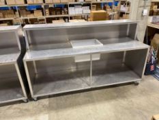 94" X 32" Mobile Bar w/ Drink Well