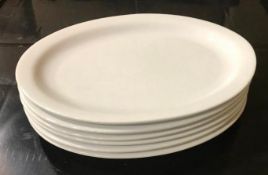 10" OVAL NARROW RIM PLATTER, JOHNSON ROSE 90028, BOX OF 6 - NEW